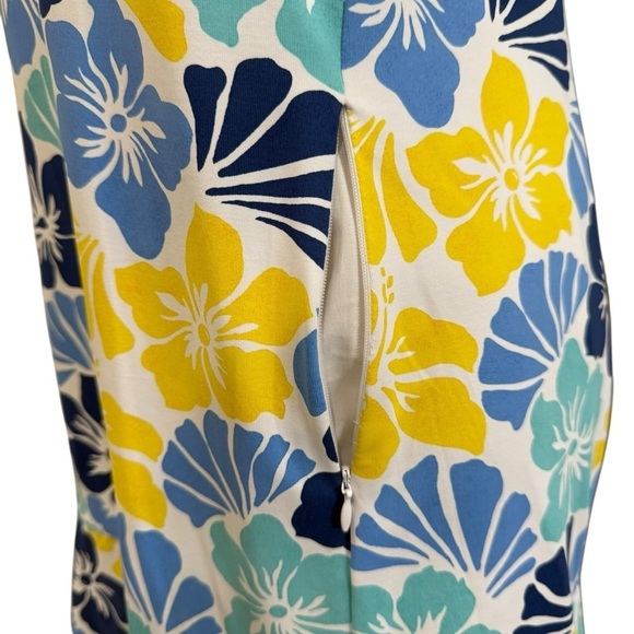 J. McLaughlin Dorte Short Sleeve Pleated Tennis Dress Blue Floral Print NWT - Picture 5 of 14